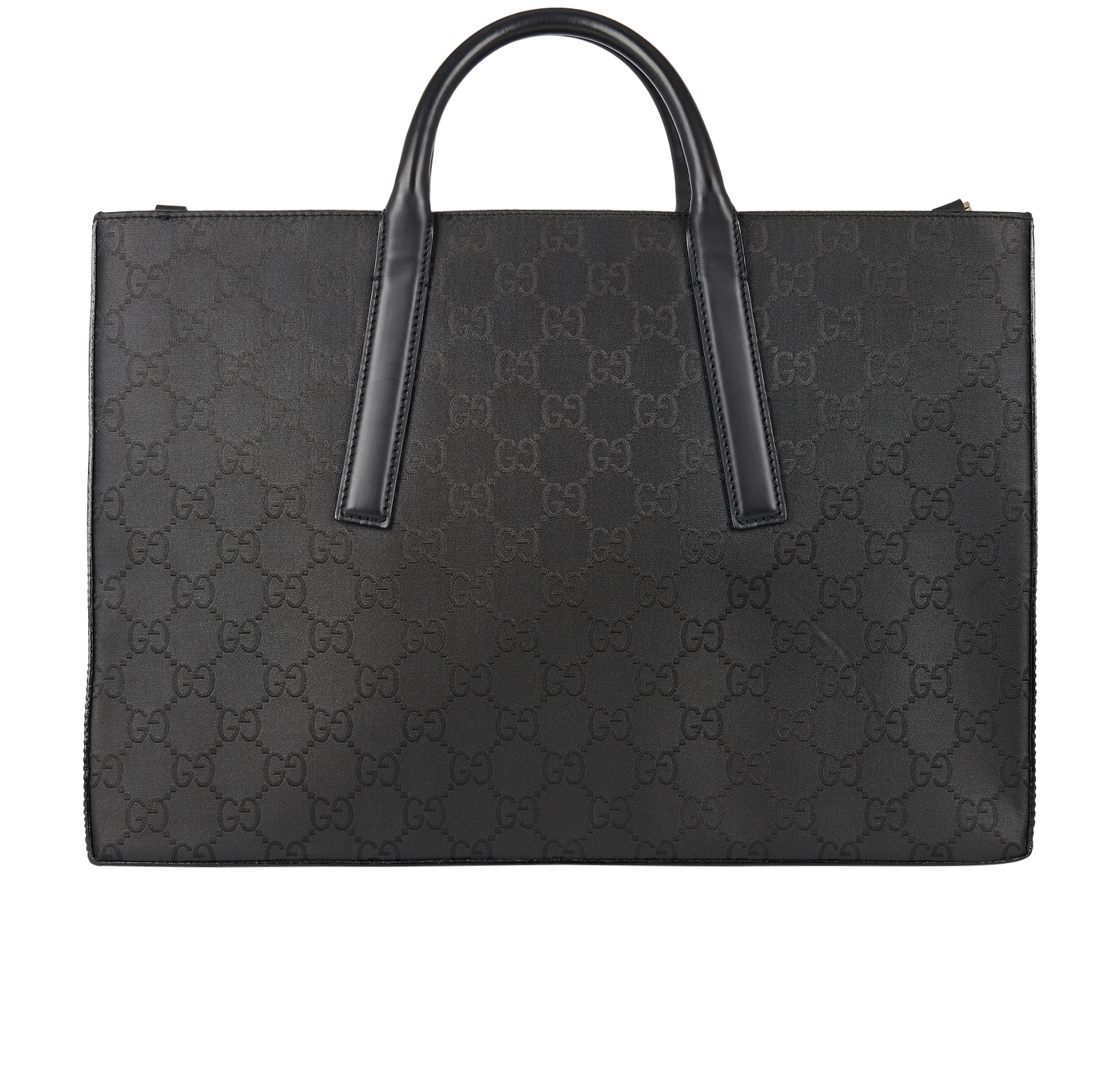 GG Supreme Briefcase, &pound;450, Handbags, Black, Canvas, Back view